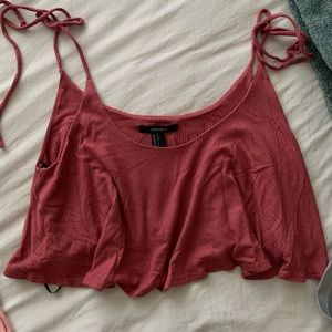 Forever 21 crop top with shoulder ties